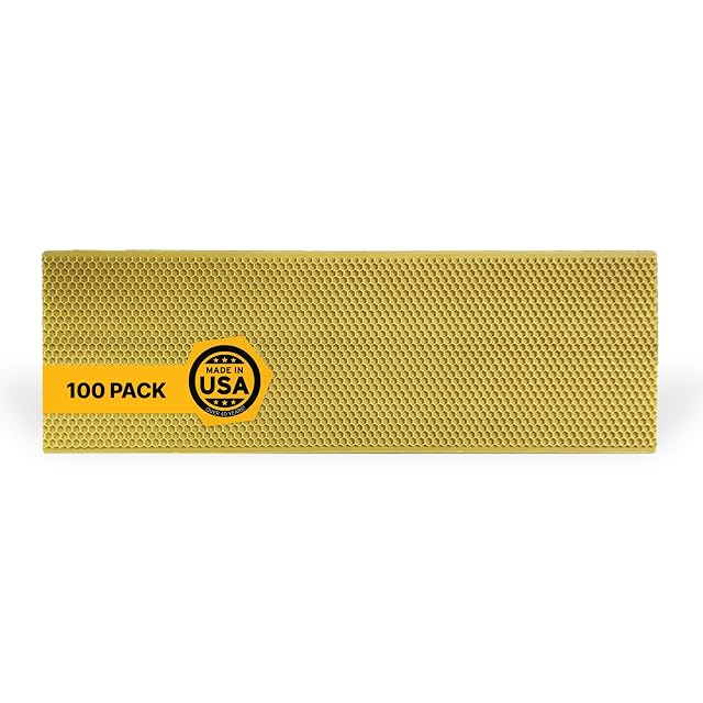 Mann Lake 5 5 8 Waxed Yellow Rite-Cell Foundation Sheets Made in the USA BPA-Free Food-Grade Beeswax-Coated for
