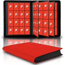 1000+ Pockets Trading Card Binder, 16 Pockets Trading Card Binder Ringless Side Loading Trading Card Album Folder for TCG,MTG,Sports CardsRed-1