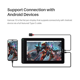 HUION Full-Featured USB-C to USB-C Monitor Cable USB 3.1 GEN 2 DP 1.2, Suitable for Kamvas 12/13/16(2021)/22/22 Plus, Kamvas Pro 13 (2.5K)/16(2.5K)/16(4K)/24(4K)