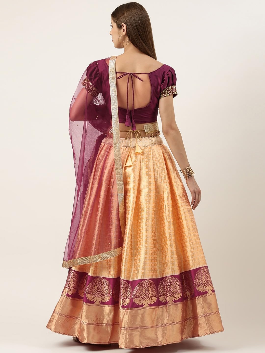 Lehenga Choli für Damen, ethnischer indischer Stil, Hochzeit, Party, tragen Sie ein vollständig genähtes Kleid