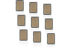 9-Pack Mini Universal Prototyping Solderable Breadboards, Gold Plated Holes, Compatible with Arduino Kit