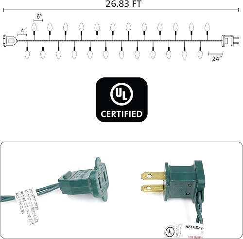 Miniatura 6 de Philips 50 luces LED de Navidad, blanco cálido facetado C9.