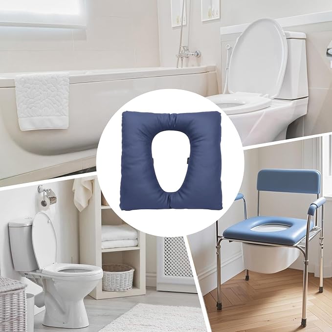Asiento Elevador para Inodoro Impermeable Antideslizante y Cómodo para Mujeres, Hombres, Embarazadas, Ancianos y Abuelas, para Baño en Casa o Apartamento miniatura 4