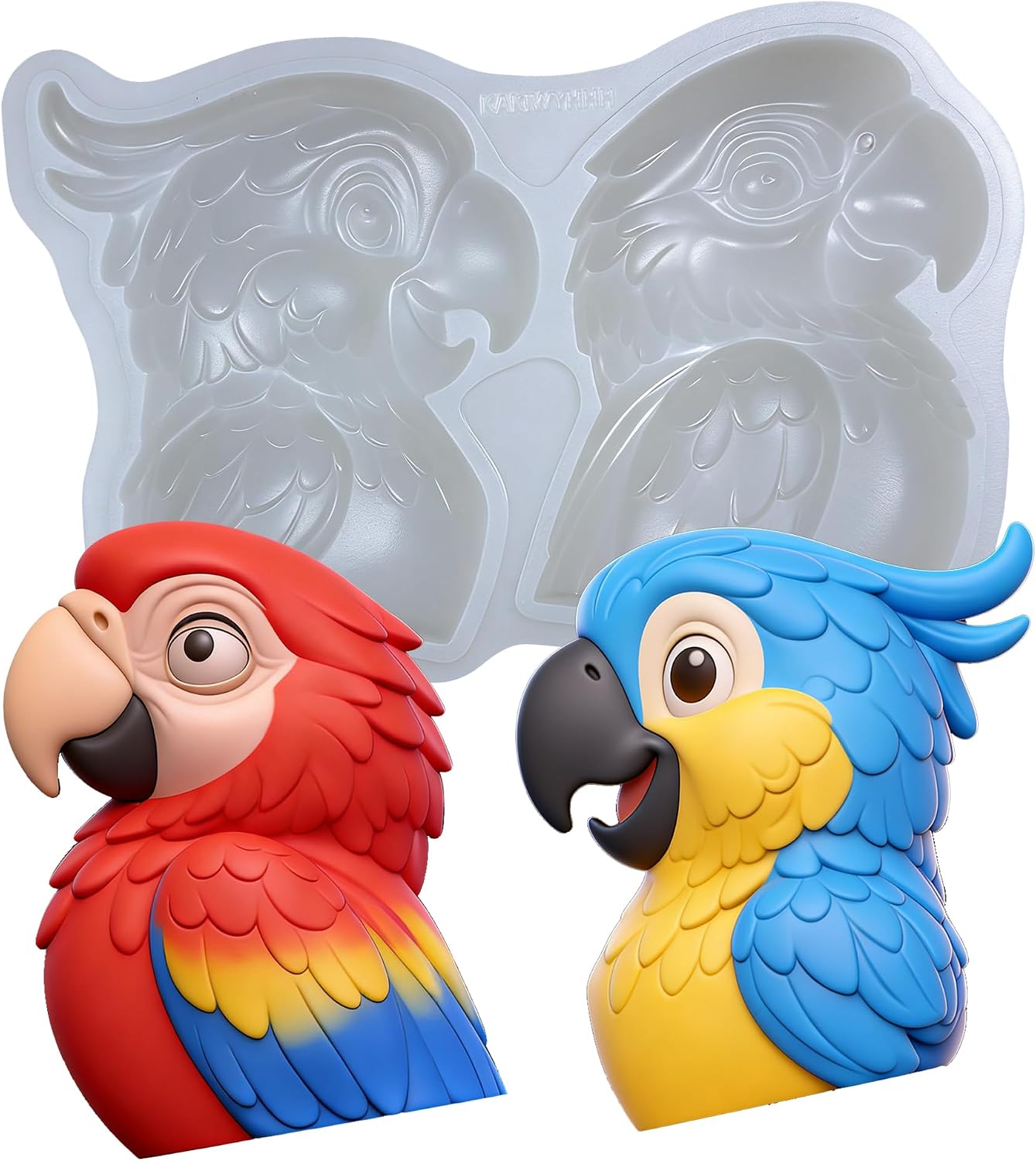 Parrot Macaw 3D Epoxy Resin Silicone Mold, Craft, Polymer Clay, Plaster