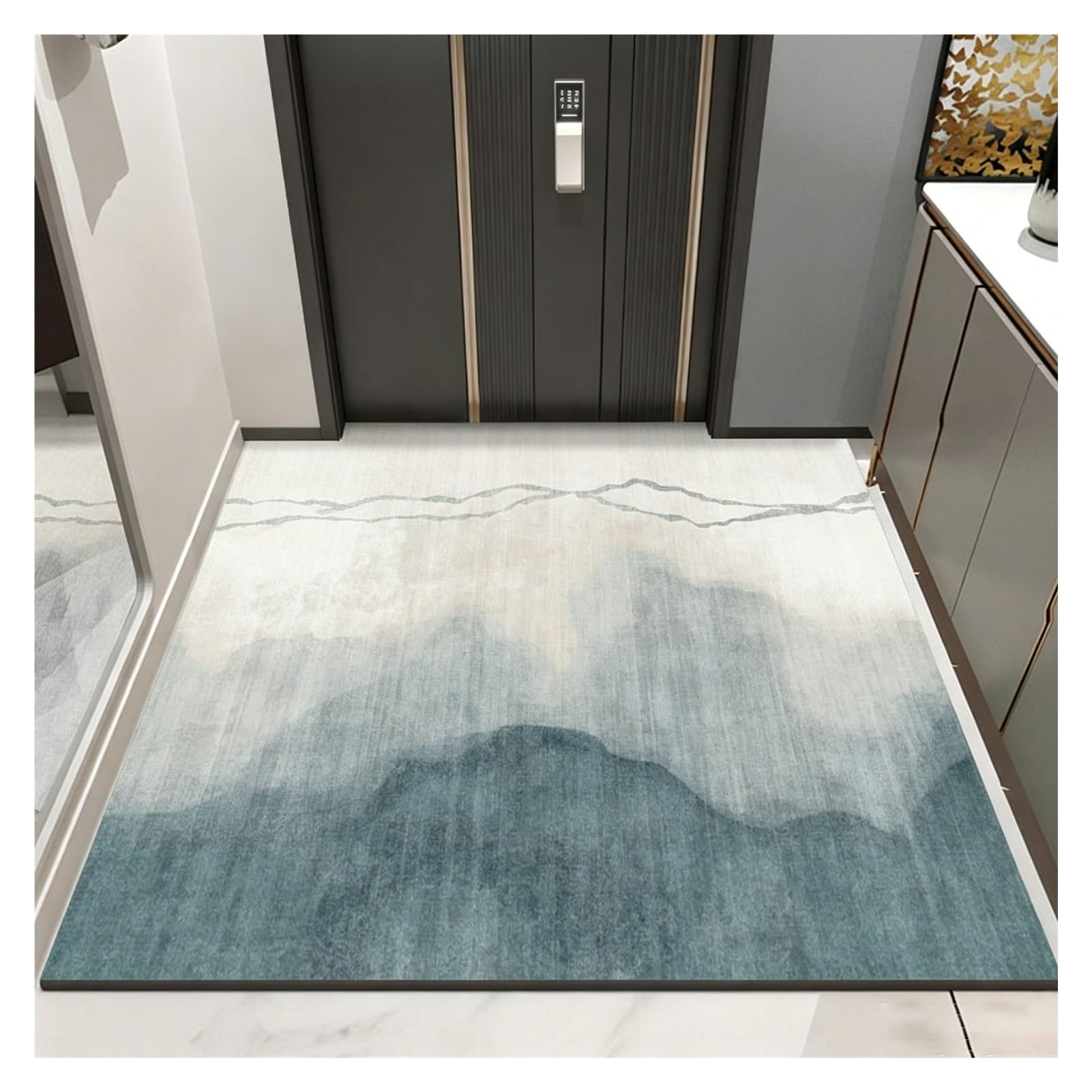 Carpette rectangulaire contre les sols glissants de balcon et bureau