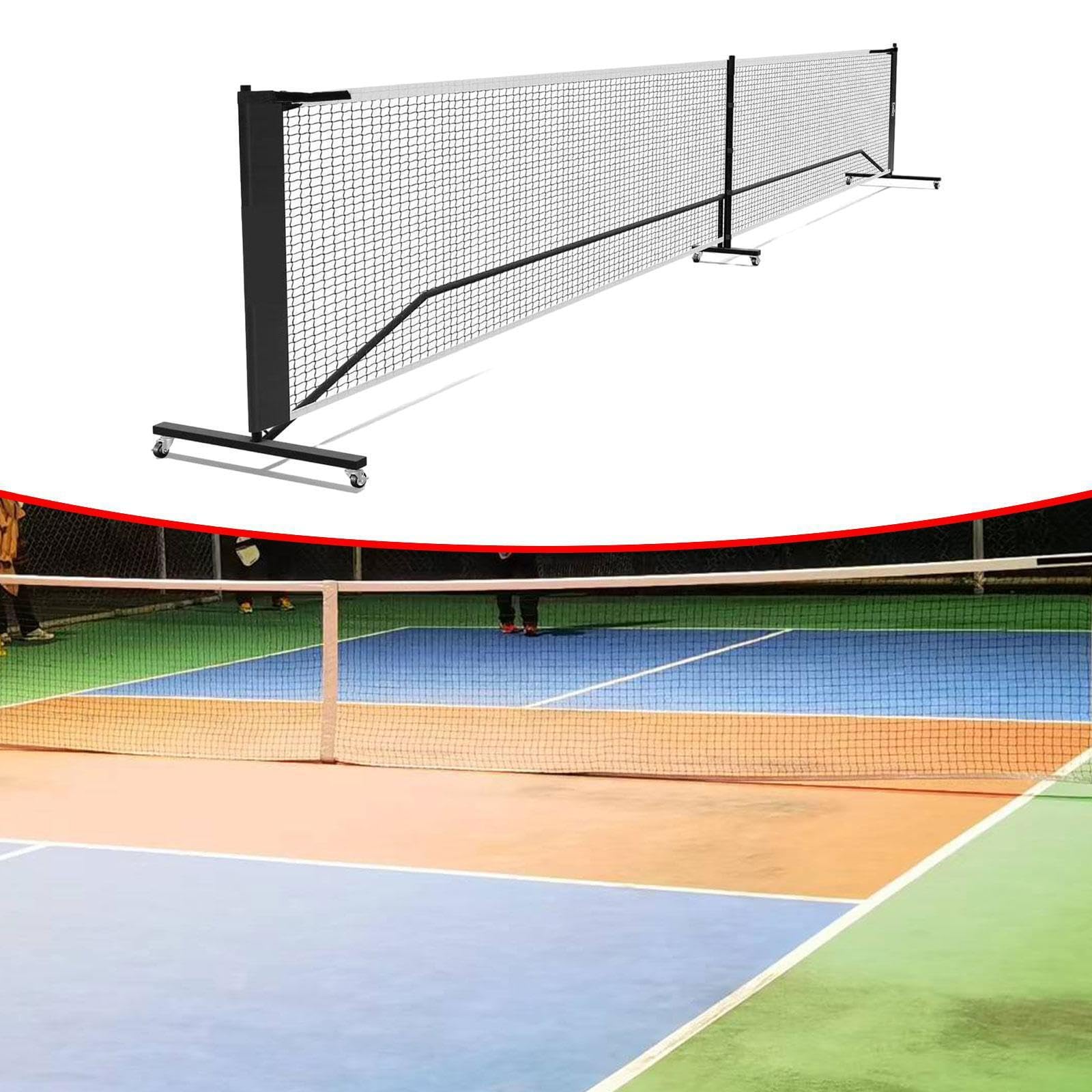 Rete da Tennis regolamentare di Dimensioni Standard con Struttura in Metallo, Montaggio Semplice e Costruzione Durevole, Gioco competitivo, Rete da Badminton da 22 Piedi