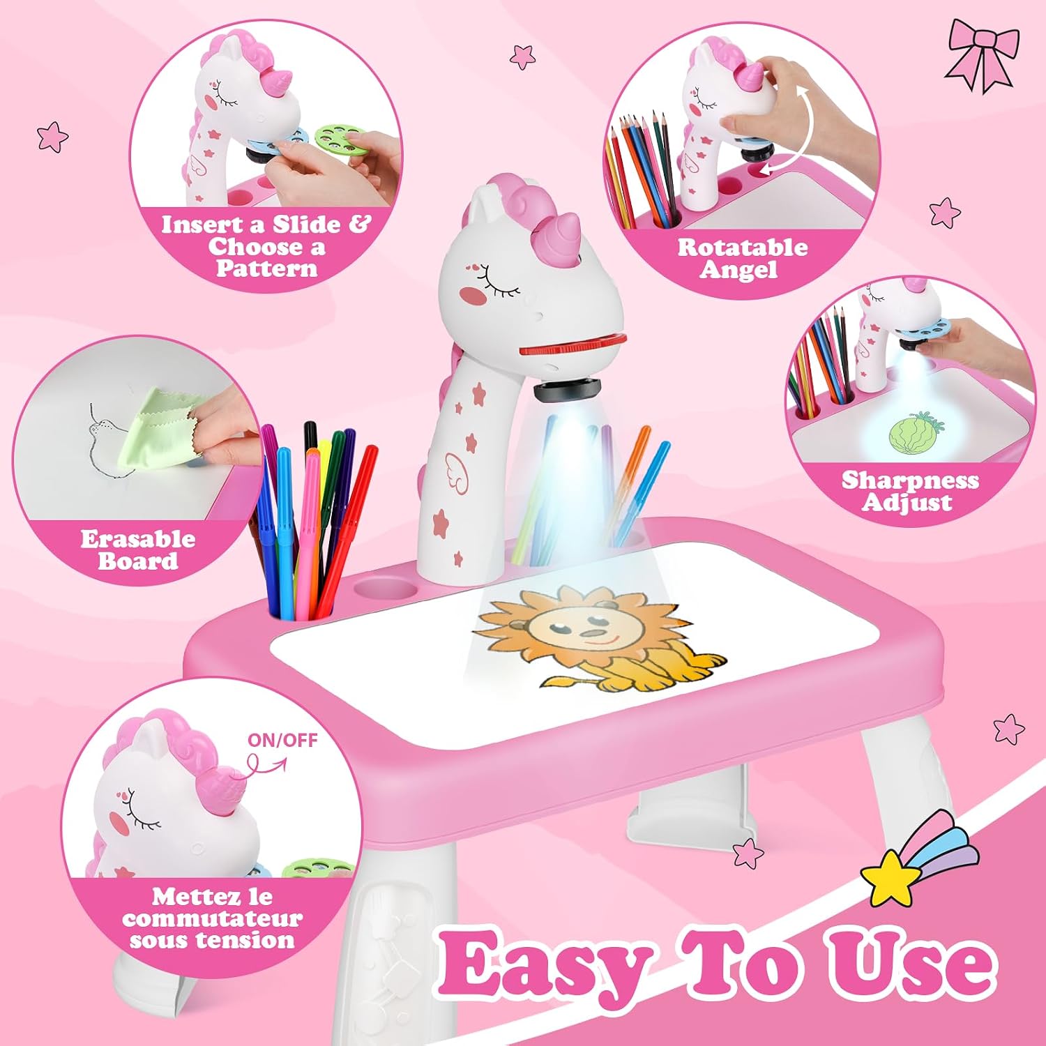 Wakeinsa Drawing Projector Kids Art Supplies