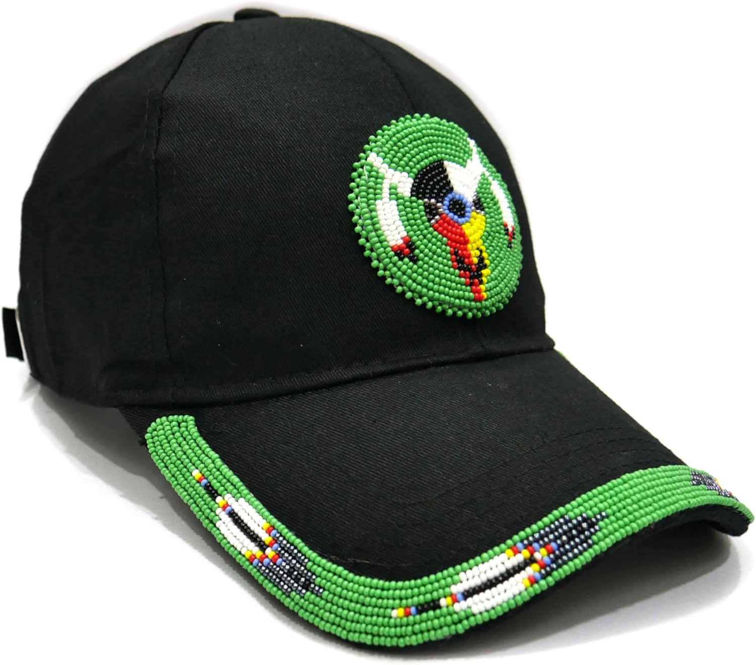 Native American Style Baseball Cap - Beaded Trucker Hat for Men