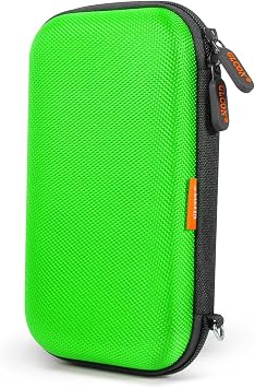 Power Bank Storage Case Hard EVA Protective Travel Case Small Electronic Carrying Pouch for Hard Drive, Cell Phone, Charging Cable, External Battery, Earbuds Light Green