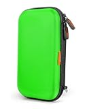 GLCON Power Bank Storage Case Hard EVA Protective Travel Case – Small Electronic Carrying Pouch for Hard Drive, Cell Phone, Charging Cable, External Battery, Earbuds (Light Green)