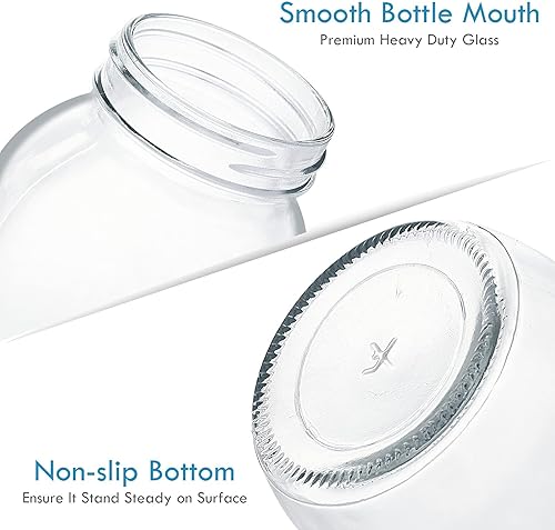 Miniatura 7 de YEBODA Tarros de conservas de 32 onzas con tapas herméticas y bandas, paquete de 6 ideales para conservar, preparar comidas, avena durante la noche,