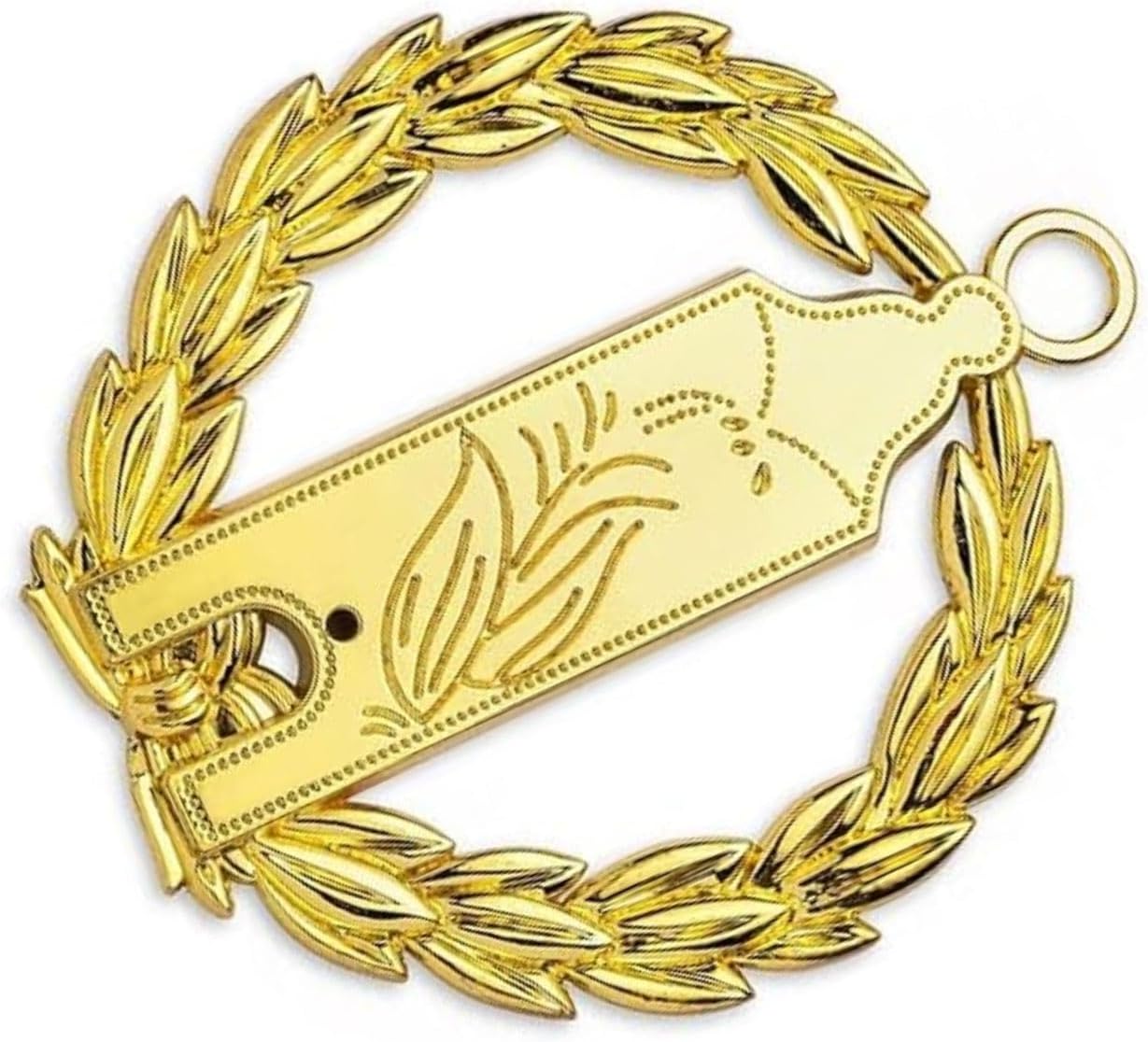 BRICKS MASONS Grand Junior Warden Blue Lodge Officer Collar Jewel - Gold Plated