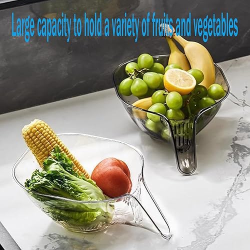 Miniatura 2 de Embudo de cesta de drenaje, cesta de drenaje multifuncional, embudo de drenaje de frutas y verduras, escurridor de utensilios de cocina para el