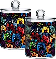 Vista 24 de Dragonfly Flowers 21214450 - Dispensador de soporte Qtip con tapas, contenedores de almacenamiento de plástico, organizador de recipientes de baño