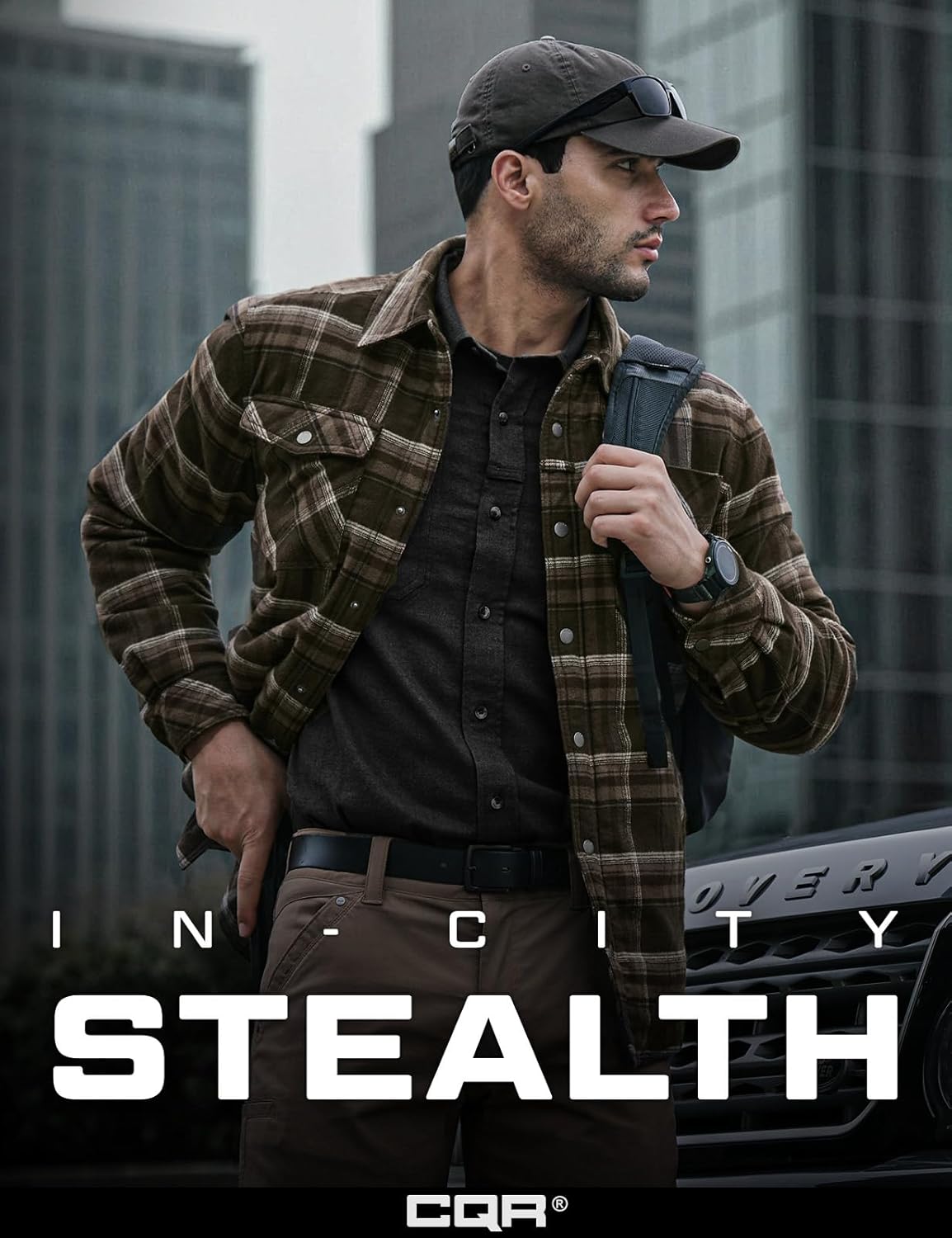 CQR Men's Flannel Shirt Jacket Long Sleeve, Winter Warm Outdoor Casual Plaid Jacket Coat with Pockets - Image 5