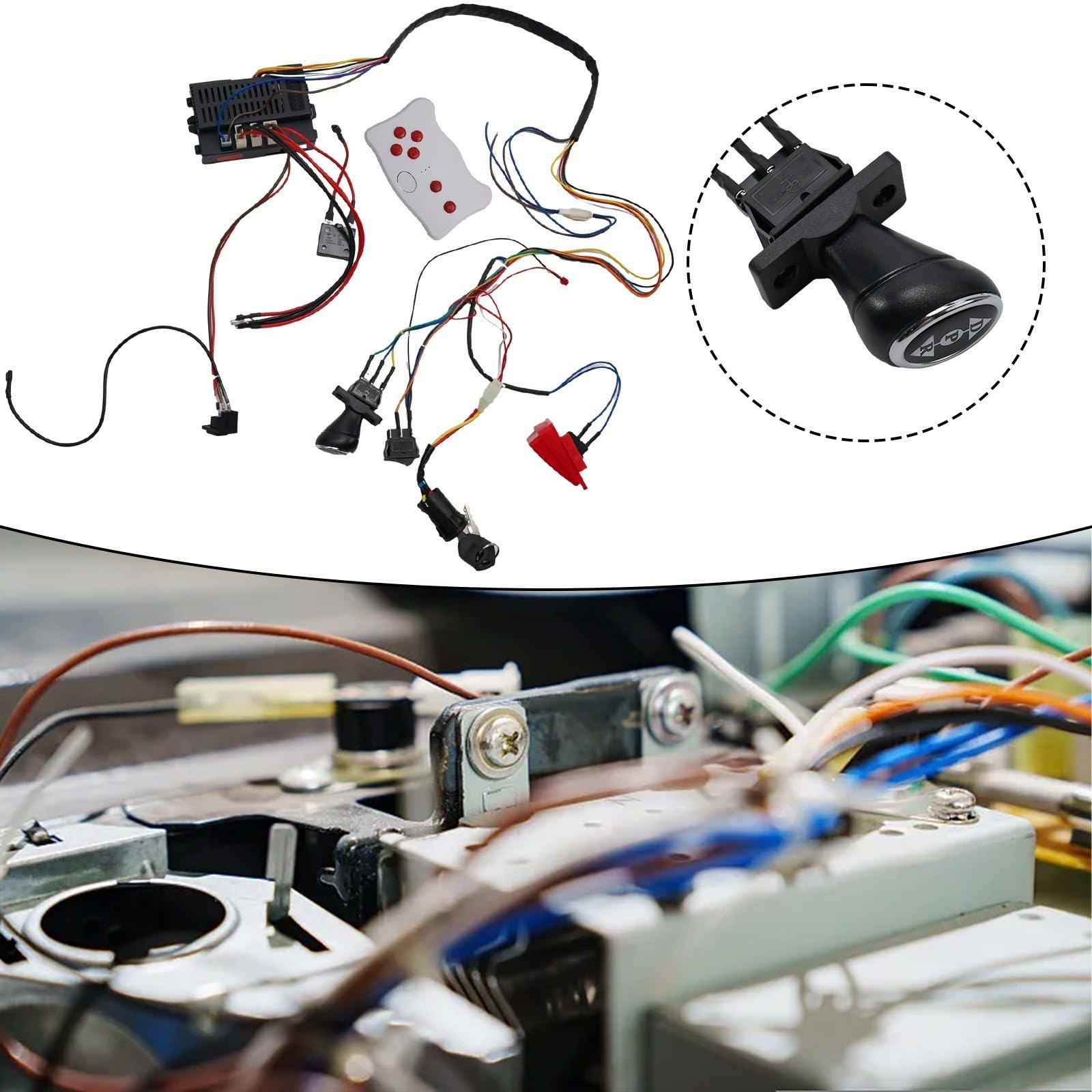 Weelye - Kit ricevitore telecomandato 2,4 G per bambini, per auto elettrica, set di interruttori con avvio delicato, RX18 6V/RX23 12V/RX37 12V compatibile (RX37 12V A)