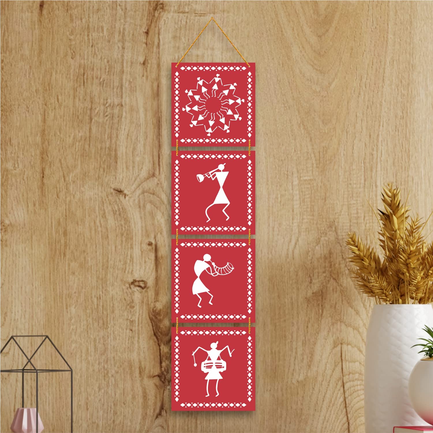 Nupur Studios “Warli Art” Cutout Wall Hanging/Traditional Wall Art/Toran Wall Decoration/Indian Latkan Wall Art/Bedroom, Living Home, Hotels, Wall Mounted Decoration 1