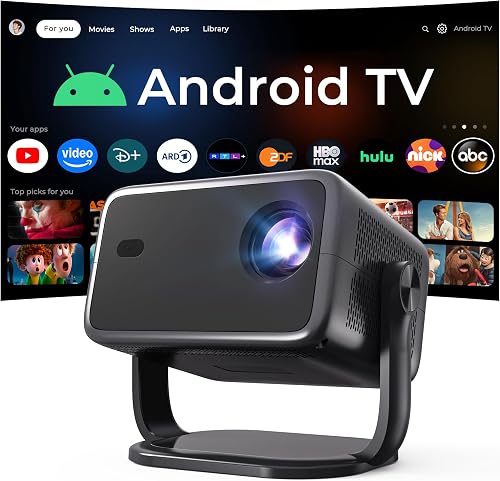 Smart Vidéoprojecteur Compatible 4K, Assistant Vocal IA&C…