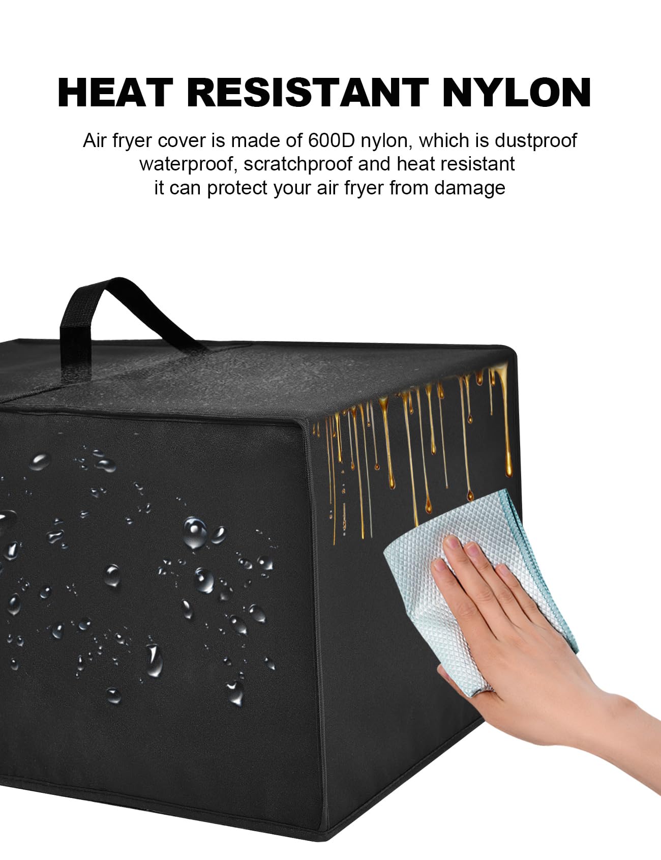 Funda de protección de horno de nailon impermeable resistente al calor para horno de microondas EM031MB11/Horno inteligente BOV800XL Tostadora de convección Horno de acero inoxidable 3