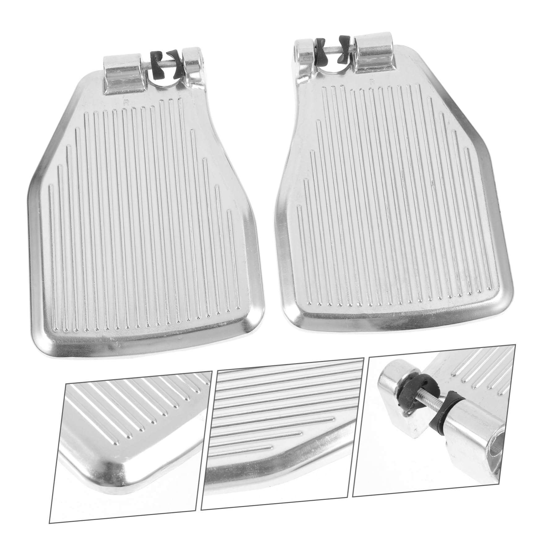 PACKOVE Reposapiés para Silla de Ruedas Aluminio Antideslizante Reforzado Ranura Accesorio Seguro para Pacientes y Personas Mayores Movilidad Diaria