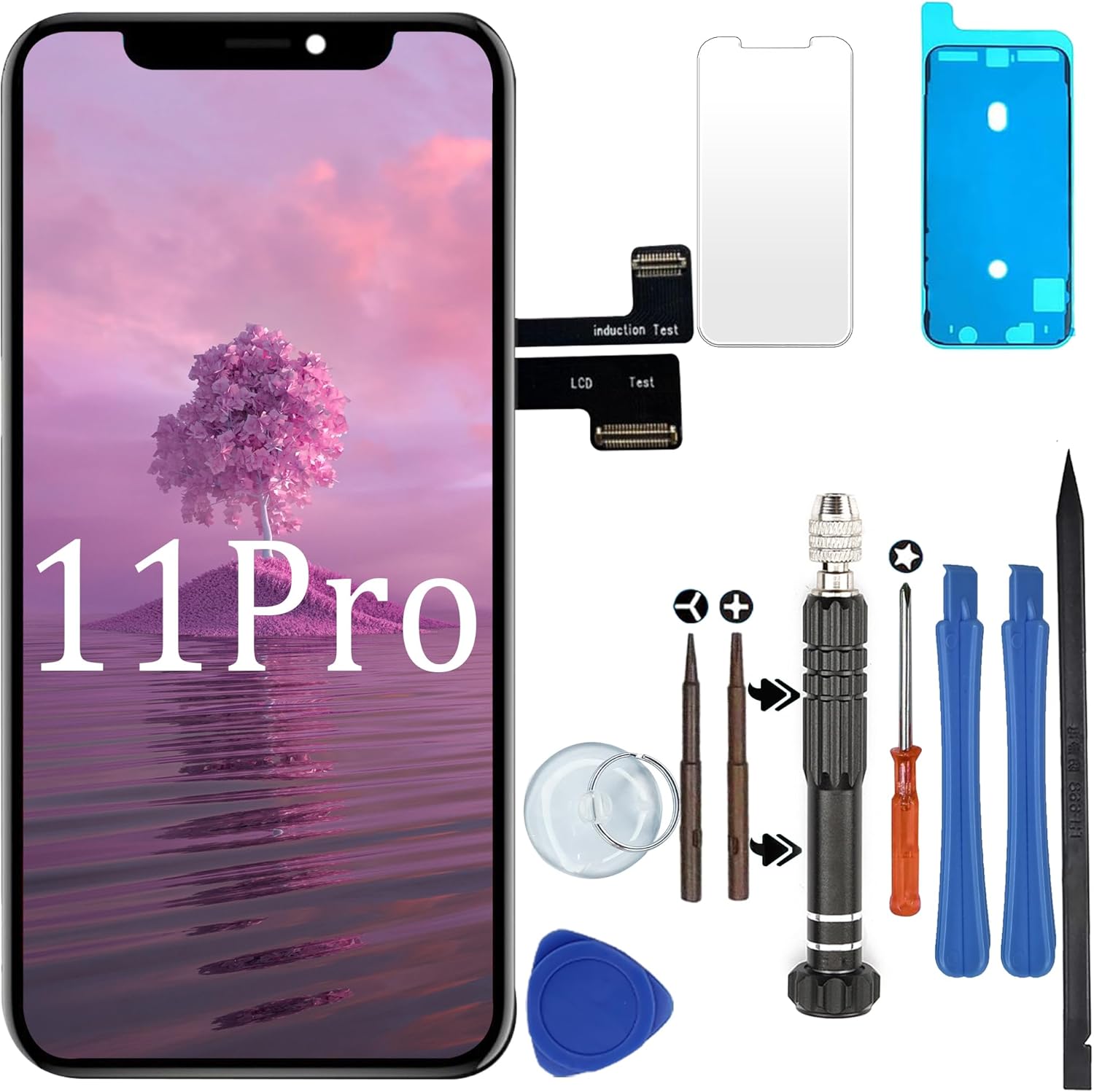 Brinonac IPhone 11 Pro Screen Replacement Kit - 5.8" LCD Display With 3D Touch, Frame, Tools, Adhesive & Tempered Glass