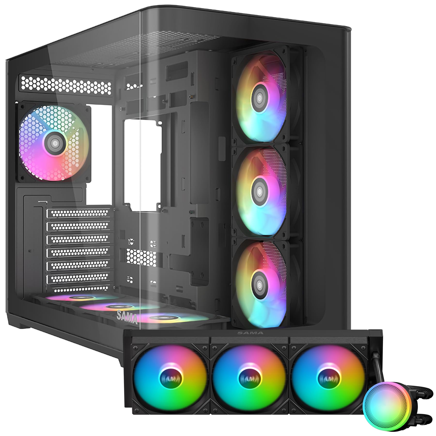 CPU boboro Amazon.com: SAMA V60 Mid-Tower PC Case & SAMA L60 CPU AIO