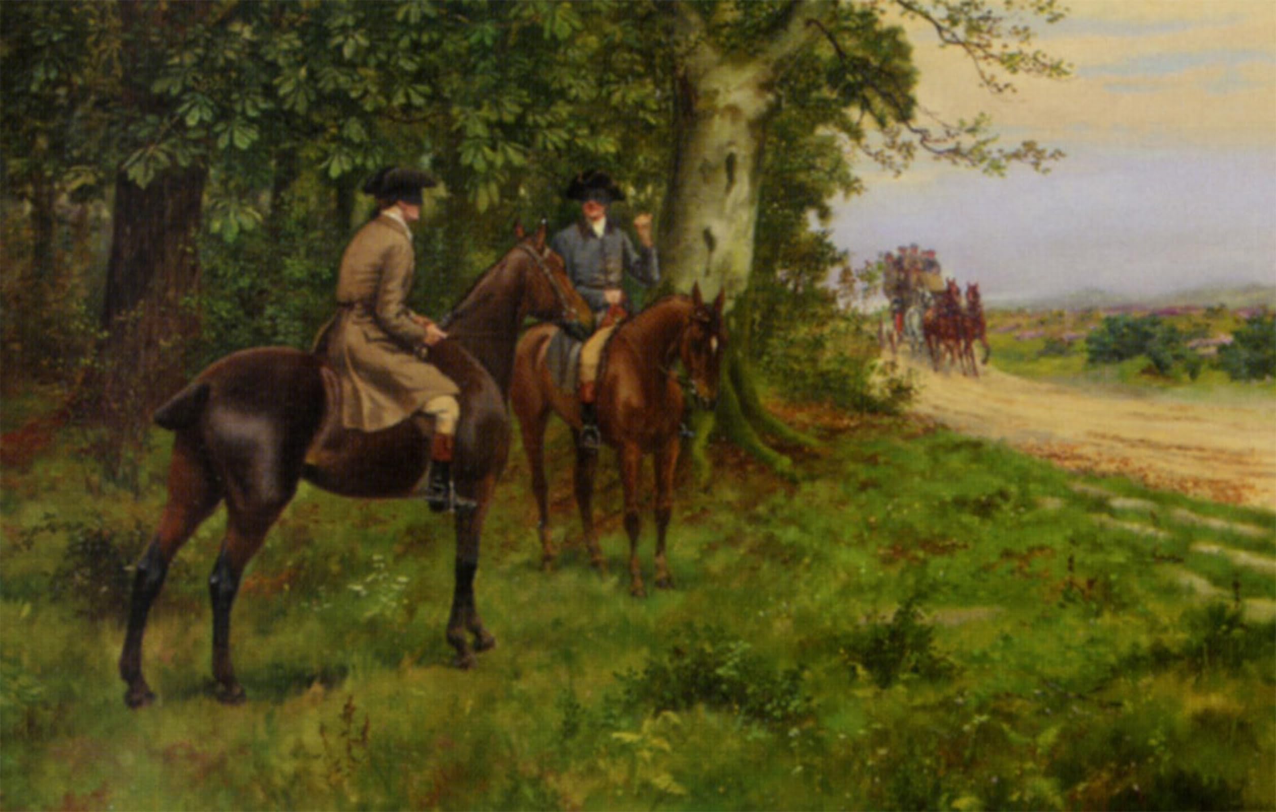 SERENDIPITP Vintage Picture Print on Canvas Wall Art Poster the Highwaymen by George Derville Rowlandson Artwork Print Poster for Wall Decor 60x90cm