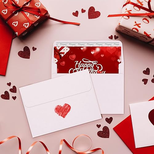 Miniatura 6 de Eupako Sobres blancos A6 de 4 x 6 pulgadas, paquete de 100 sobres autoadhesivos para tarjetas de 4 x 6, fotos, invitaciones, boda, graduación, baby