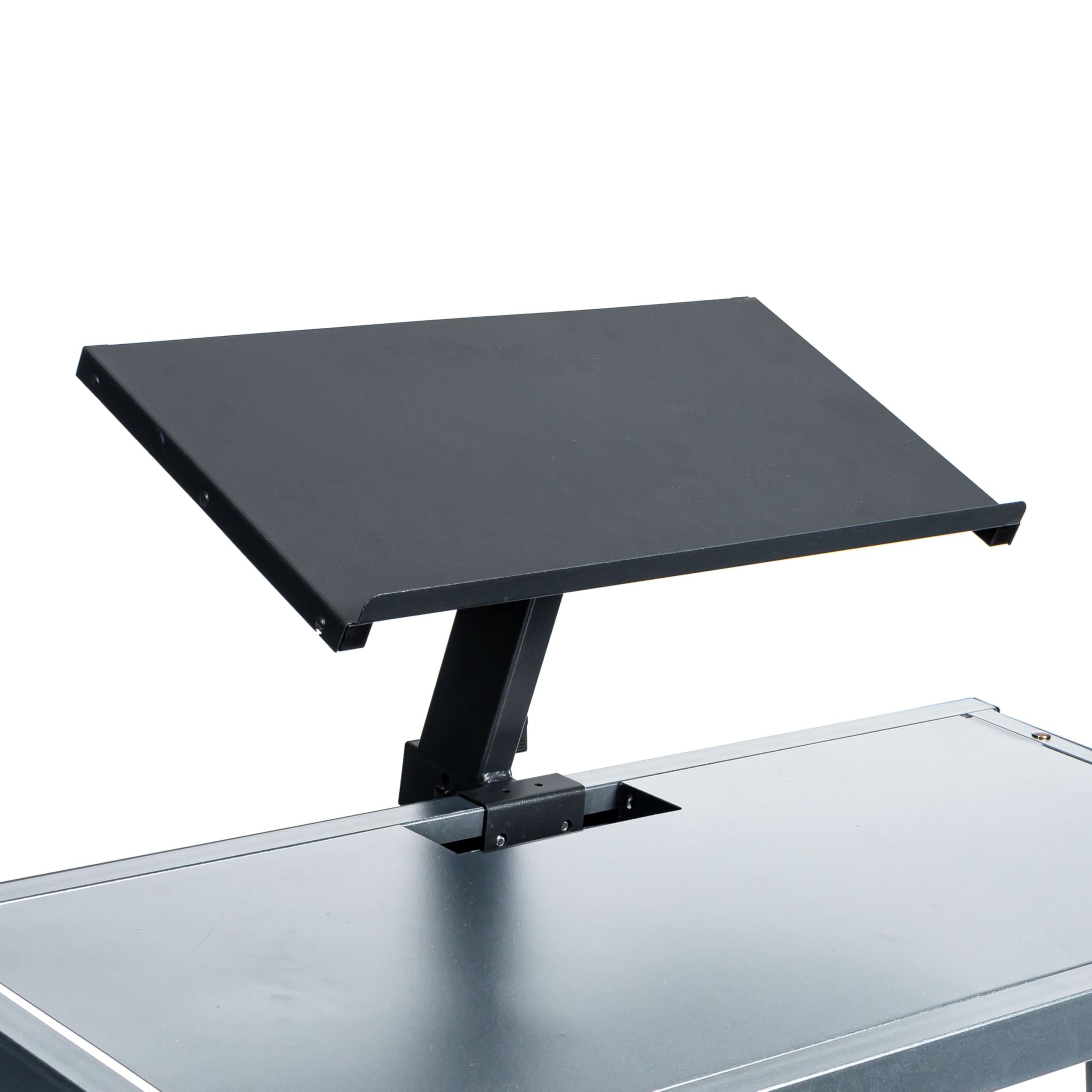 Fame Audio DJ Mobile Laptopablage, Stabile und Höhenverstellbare, Winkelverstellbare Laptop-Halterung, Effektgerät-Halterung, Passend zum DJ Mobile Table, 300x600mm Platte, Gewicht 4.40kg