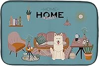 Vista 476 de Caroline's Treasures CK7824DDM - Tapete absorbente para secado de platos con diseño de bulldog inglés, rojo y blanco, para encimera de cocina, 14 x