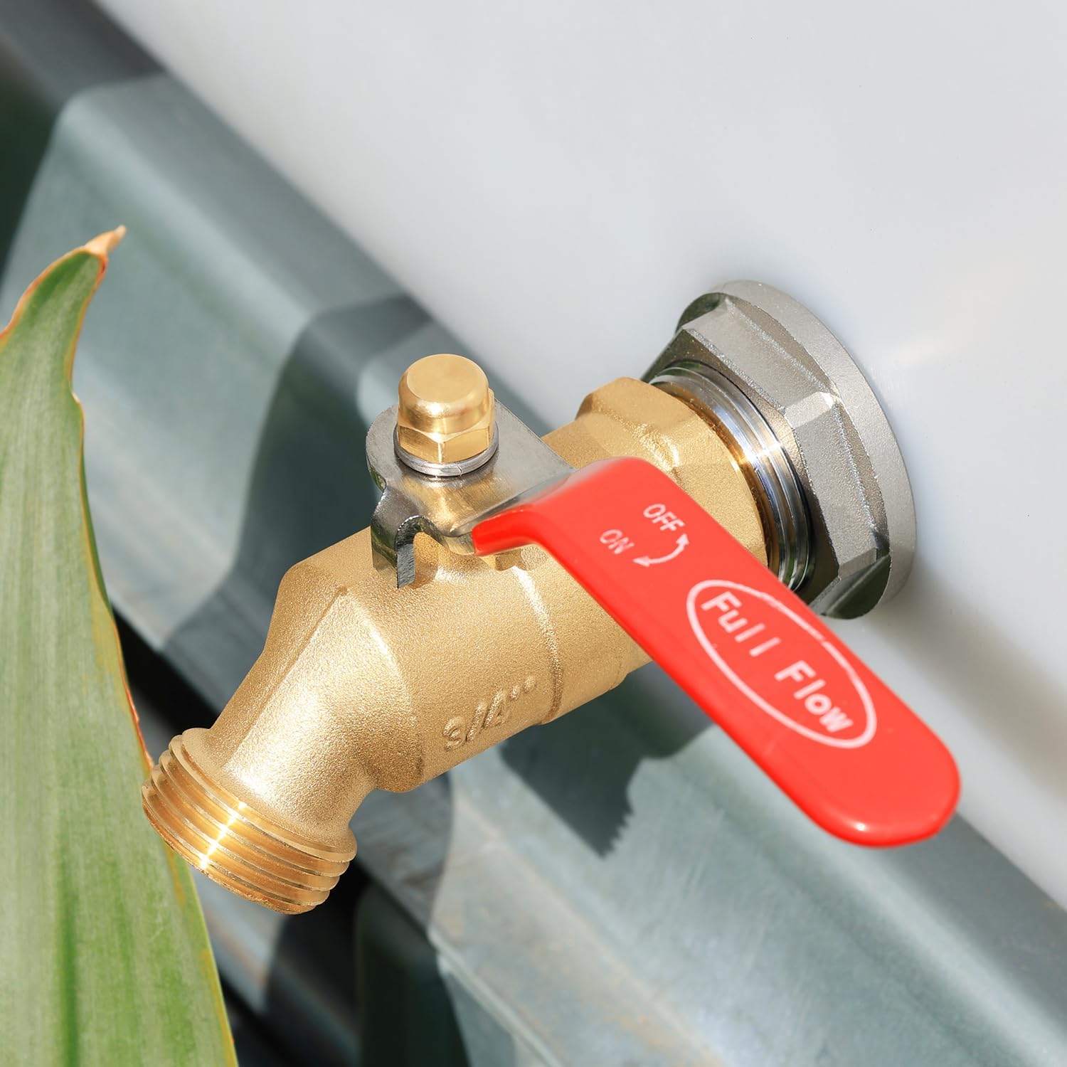 UNWAVER Garden Hose Full Flow Faucets Heavy Brass Bibb 3/4" Male NPT inlet Connection with Male GHT water hose outlet(3/4 inlet Long Handle and Butterfly Handle 2PCS)