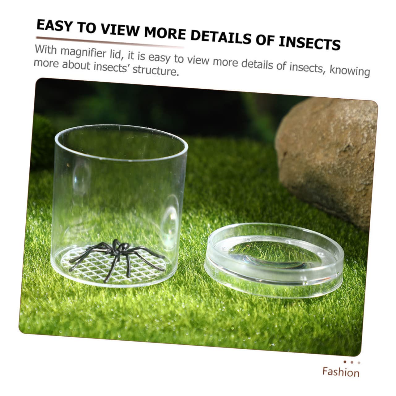 Caja de Observación de Insectos Portátil de Plástico 20 Piezas | Orificios de Renovación de Aire, para Flores y Rocas, Formato Compacto para Exploración