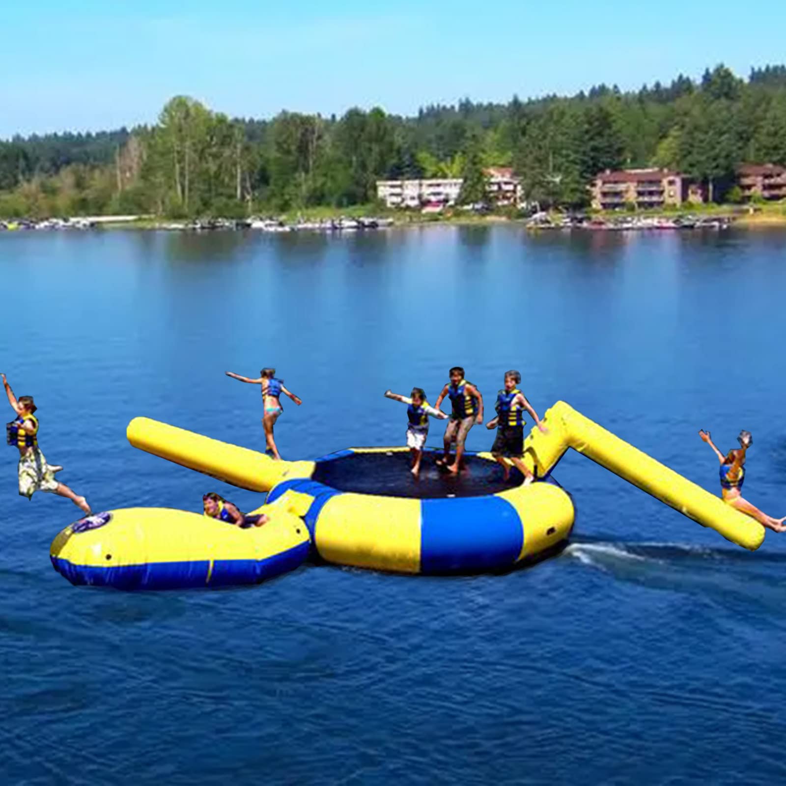 Water Trampoline Park Lake Trampoline With Slide Water Toys,Water