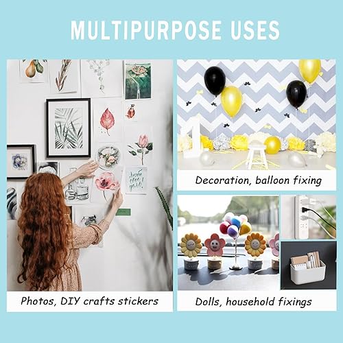 Miniatura 5 de Puntos de Pegamento Adhesivo Fáciles de Despegar, Masilla Transparente para Museo, Gel Adhesivo de Doble Cara, Pegamento Adhesivo para Montaje para