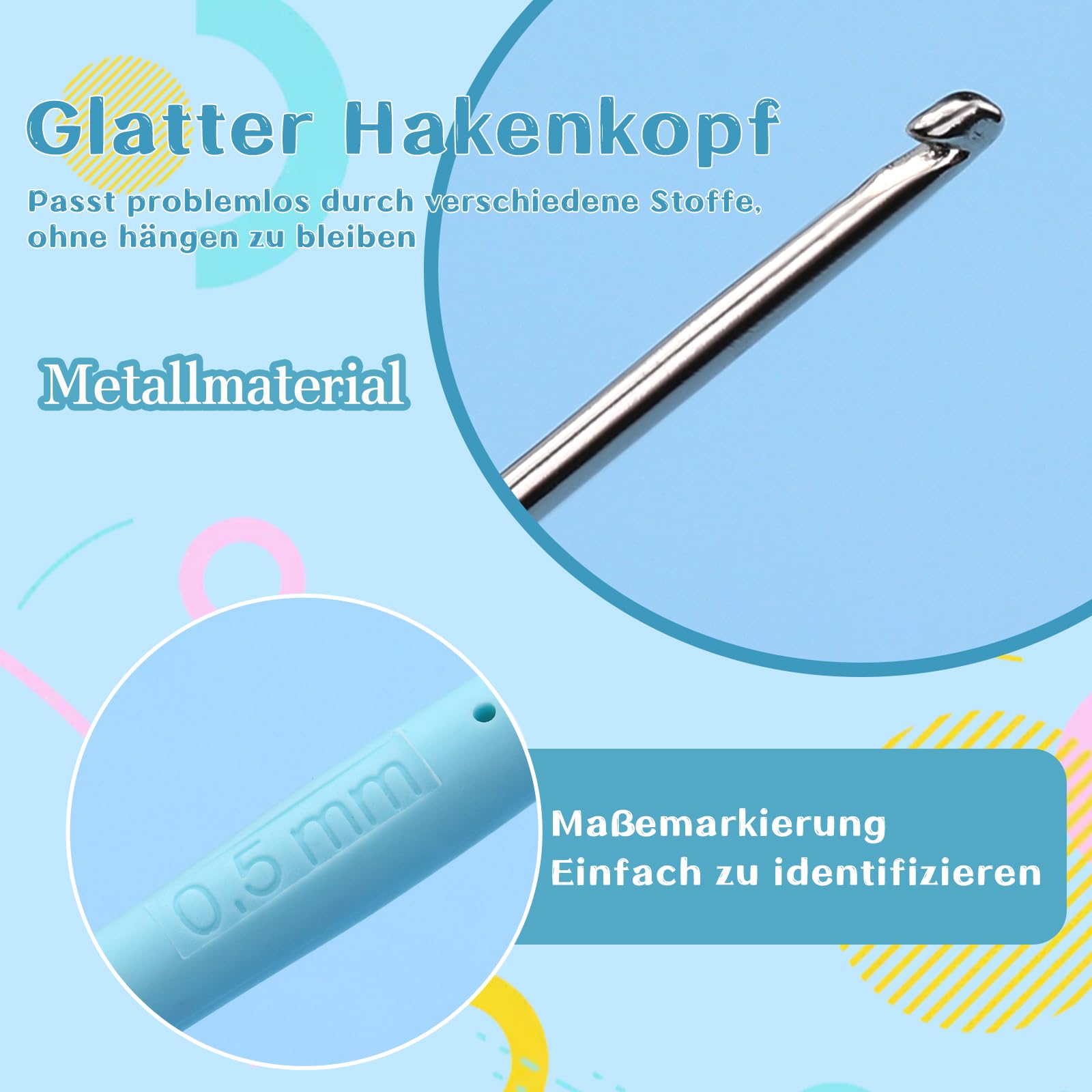 Uncinetto Da 0.5 Mm Con Manico Morbido - Ergonomico Per Mani Artritiche | Per Lavori A Maglia Fini - Foto 10