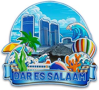 DAR ES Salaam Tanzania Fridge Magnet Wooden 3D Landmarks Travel Collectible Souvenirs Decoration Handmade Refrigerator Magnet -5632