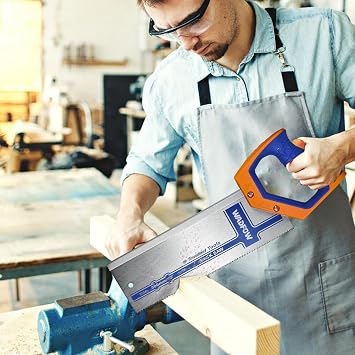 WADFOW 12 Inch Pro Hand Saw: 11 TPI Fine-Cut Soft-Grip Hardpoint Handsaw with Ergonomic Non-Slip Handle - Perfect for Sawing, Trimming, Gardening, Drywall and Plastic Pipes