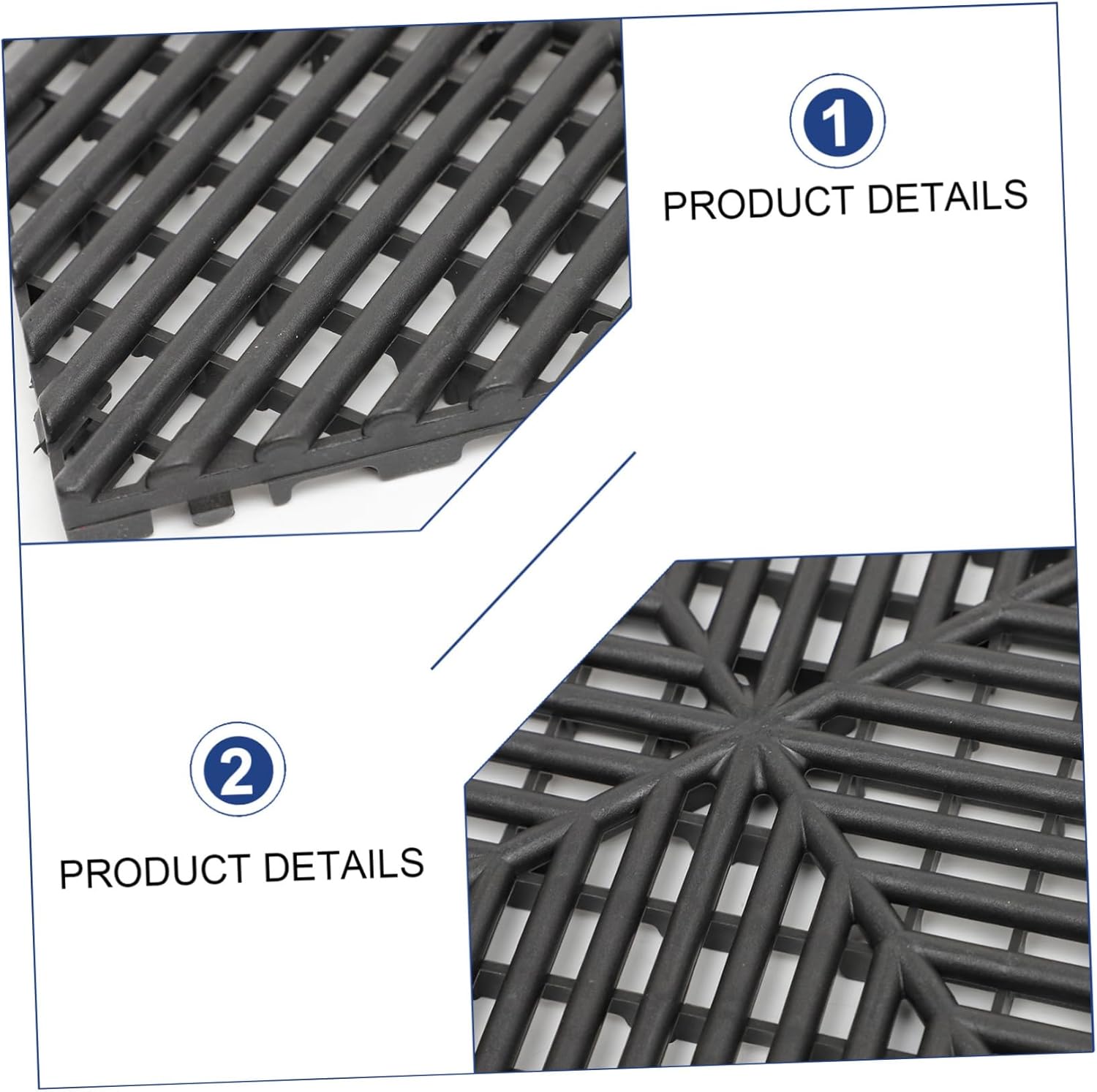 Cabilock 2Pcs Interlocking Non Slip Drainage Floor Mats for Car Wash Shower Stalls Easy to Clean Stall Mat with Strong Drainage Function for Wet Areas and Safe Use