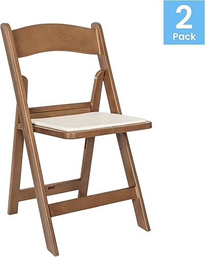 Miniatura 4 de Flash Furniture Hercules - Silla plegable comercial para interiores y exteriores, aspecto de madera, resistente a la intemperie, diseño ligero, uso