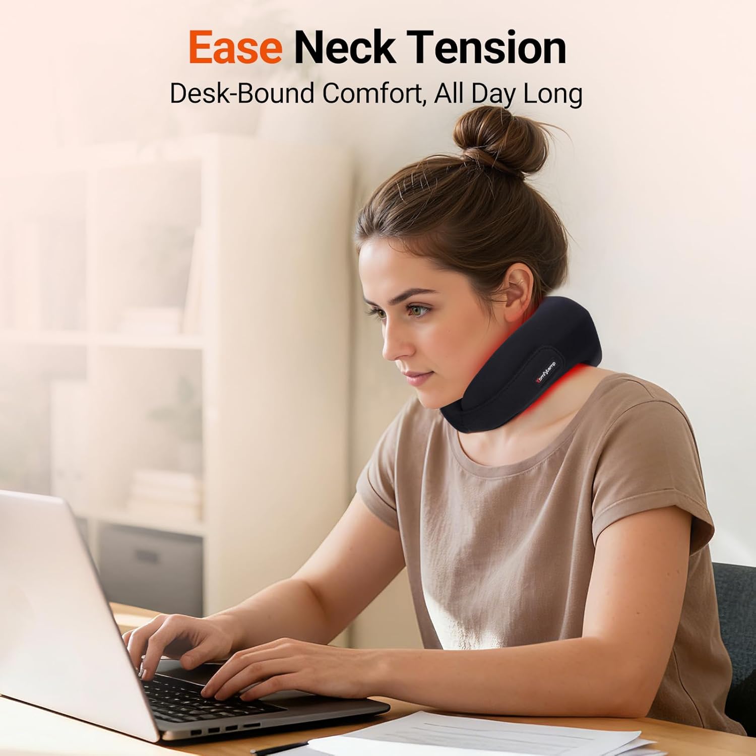 Comfytemp Cordless Red Light Therapy for Neck, FSA Eligible HSA Near Infrared Light Therapy Neck Wrap, Portable Light Wrap for Travel Home Office Use, Valentines Day Gifts for Her, 5W, 660nm & 850nm - Image 2