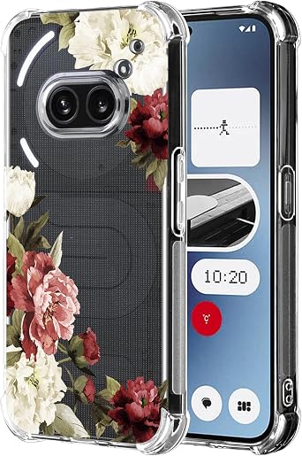 Phone Case for Nothing Phone 2A Case, A142 Case Girls Women, Slim Shockproof Clear Floral Pattern Flexible TPU Protective Cover for Nothing Phone 2A Blossom Flower