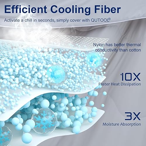 Miniatura 20 de QUTOOL Mantas refrescantes para personas que duermen con calor, edredón de verano para sudores nocturnos, manta fría de doble cara Q-Max> 0.4 Tech