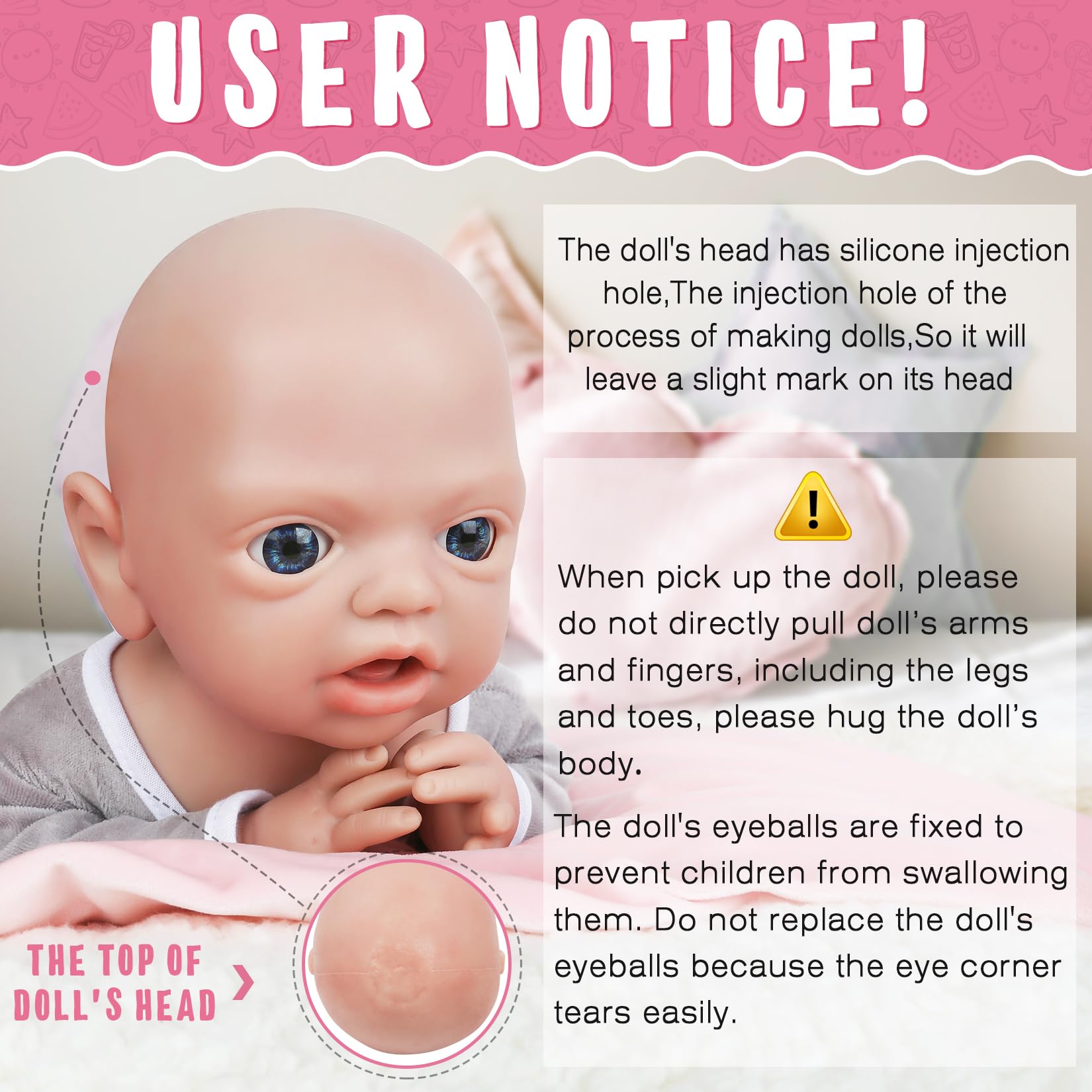 Vollence 53 cm Bambola Completamente in Silicone, Non Bambole in Vinile, Bambole Che sembrano Reali, Bambole Reborn, Bambola Neonato, Bambole Realistiche - Ragazzo