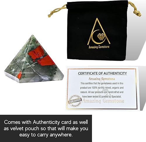 Miniatura 131 de Amazing Gemstone White Agate Snow Quartz Pyramid Crystal Healing Stones - 1" Great Pyramid Figurine of Natural Stone Pyramid for Meditation, Reiki