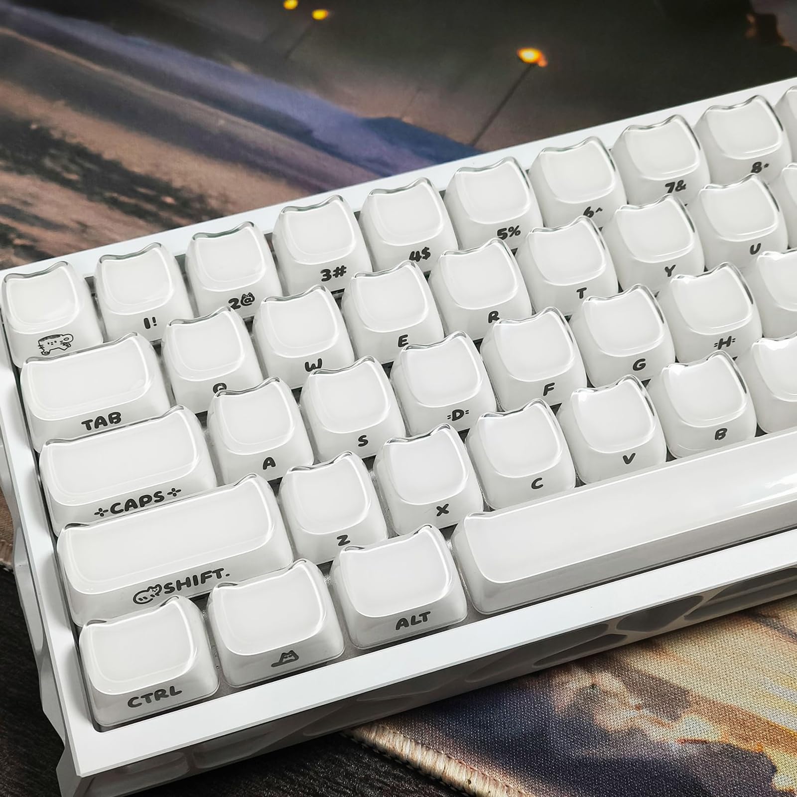 Completa 119 MAO Profile Keycap Collection in Jelly Texture e Tema per la maggior parte dei layout di tastiera meccanici Keycaps stampa laterale