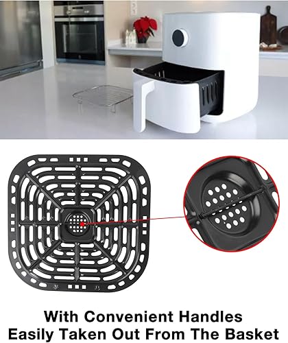 Miniatura 5 de Bandeja de repuesto para freidora de aire, accesorios para freidora de aire de acero inoxidable 304, cesta de repuesto antiadherente XL con