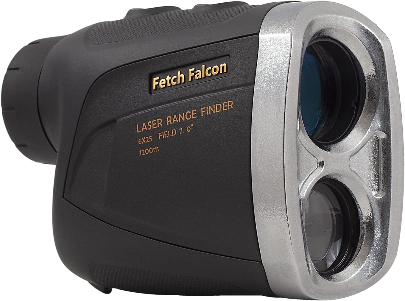 Fetch Falcon Golf Rangefinder LCD (High Precision, Slope Mode with Scan) Pole Flag Locking Vibration (LCD 1200 YD Golf Laser Rangefinder Black)