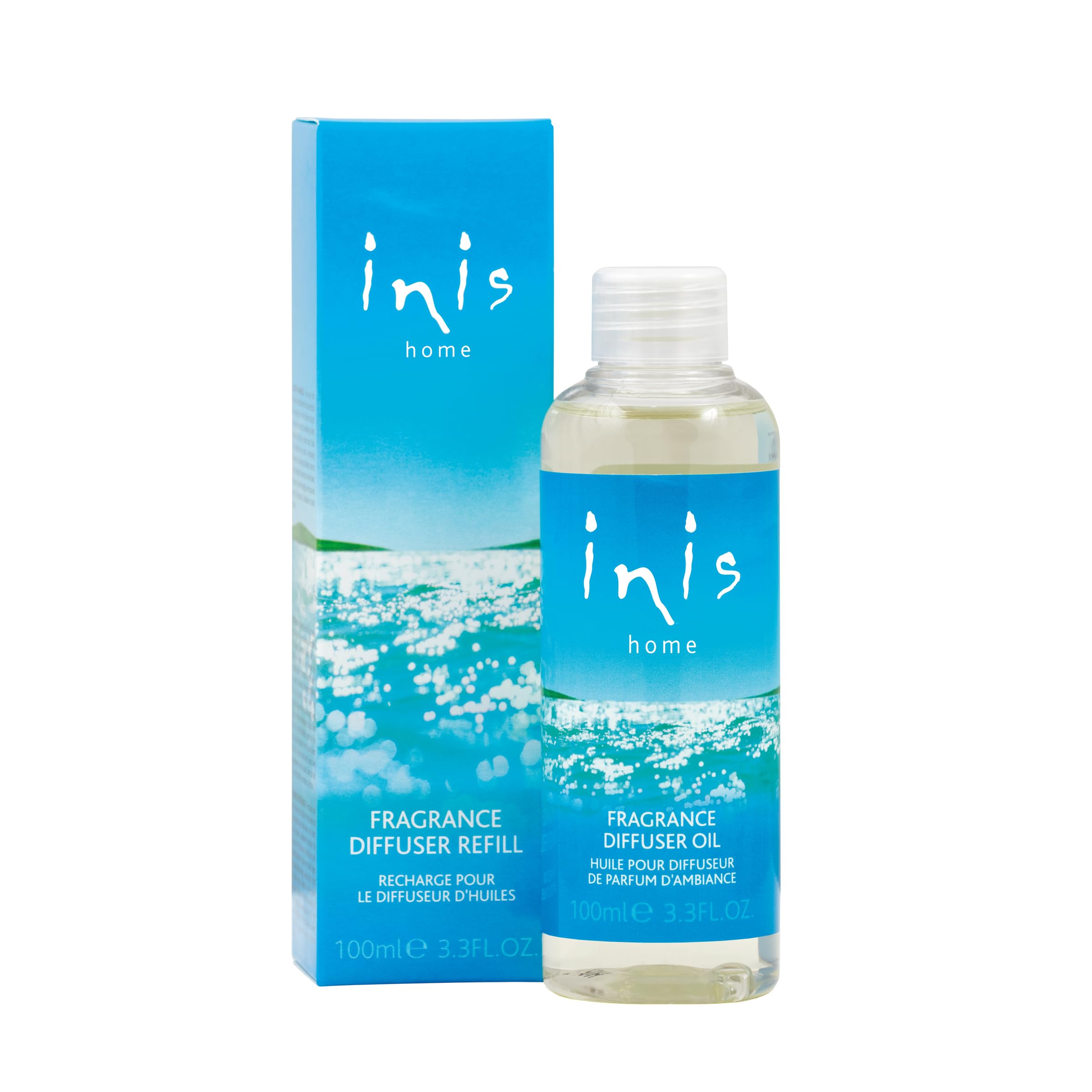Inis the Energy of the SeaReed Diffuser Oil Refill - Ocean Fresh Fragrance for Home - 3.3 Fluid Ounce