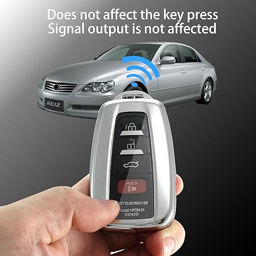 Miniatura 4 de Funda compatible con llavero Toyota, funda con llavero, TPU suave de protección de 360 grados para llave inteligente Camry RAV4 Highlander Avalon