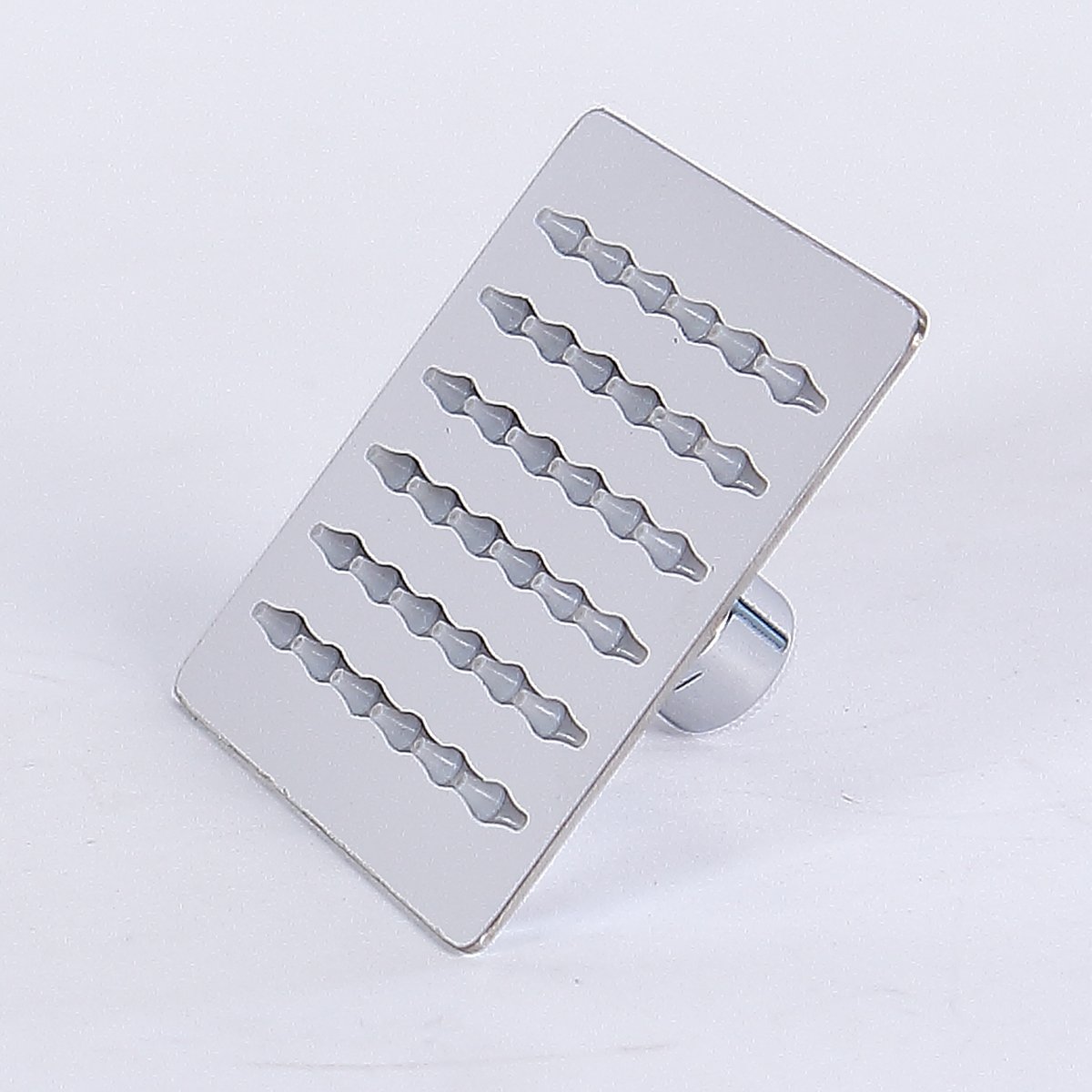 Doccia a pioggia rettangolare, 10 x 10 cm, con 36 ugelli anticalcare, acciaio inox cromato lucido, 1 regolazione, soffione doccia (doccia 022 angolare)